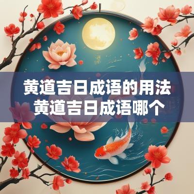 黄道吉日成语的用法 黄道吉日成语哪个字错了