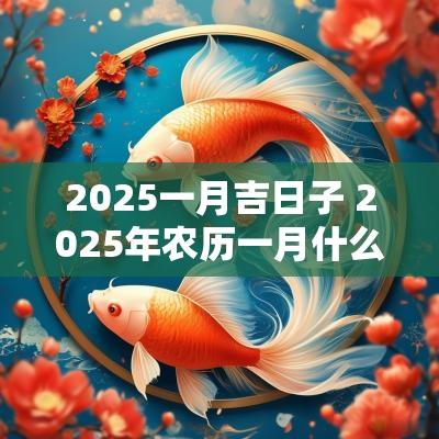 2025一月吉日子 2025年农历一月什么日子好