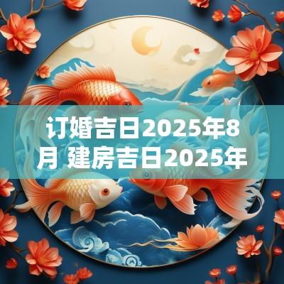 订婚吉日2025年8月 建房吉日2025年8月