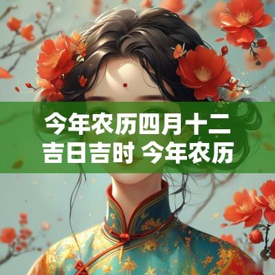 今年农历四月十二吉日吉时 今年农历四月二十二是吉日吗