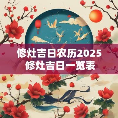 修灶吉日农历2025 修灶吉日一览表