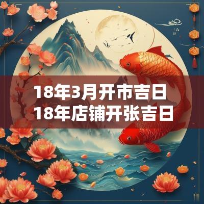 18年3月开市吉日 18年店铺开张吉日