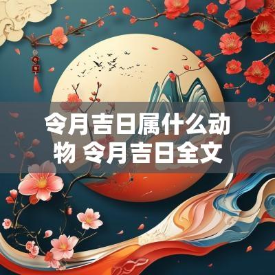 令月吉日属什么动物 令月吉日全文