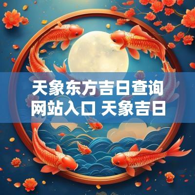 天象东方吉日查询网站入口 天象吉日