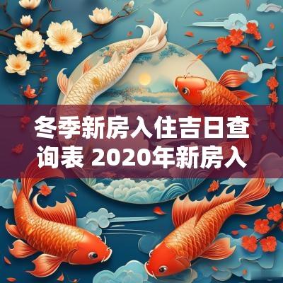 冬季新房入住吉日查询表 2025年新房入住吉日良辰表