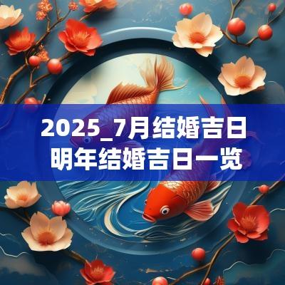 2025_7月结婚吉日 明年结婚吉日一览表2025