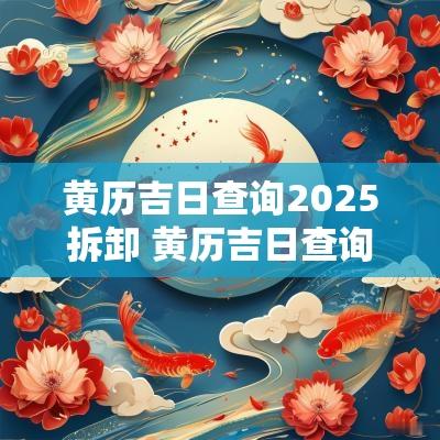 黄历吉日查询2025拆卸 黄历吉日查询时间2025