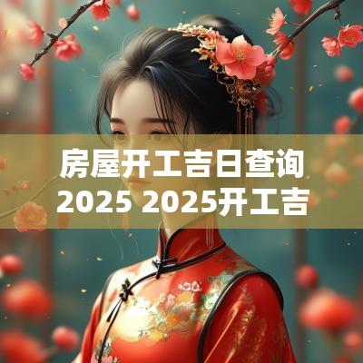 房屋开工吉日查询2025 2025开工吉日时辰查询表