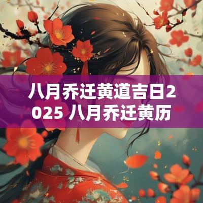 八月乔迁黄道吉日2025 八月乔迁黄历吉日查询