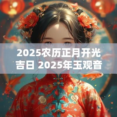 2025农历正月开光吉日 2025年玉观音开光吉日