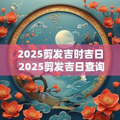 2025剪发吉时吉日 2025剪发吉日查询