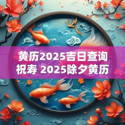 黄历2025吉日查询祝寿 2025除夕黄历吉日查询