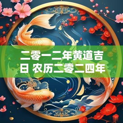 二零一二年黄道吉日 农历二零二四年黄道吉日有哪几天