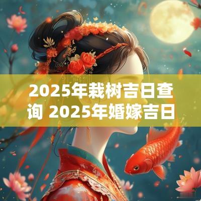 2025年栽树吉日查询 2025年婚嫁吉日查询