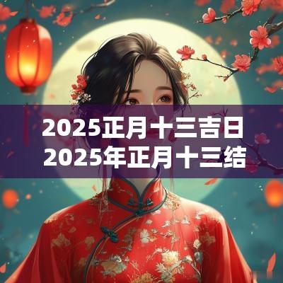 2025正月十三吉日 2025年正月十三结婚吉日