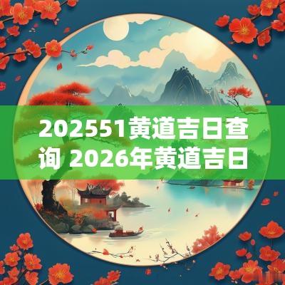 202551黄道吉日查询 2026年黄道吉日查询一览表