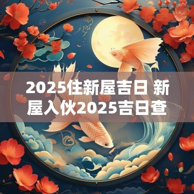 2025住新屋吉日 新屋入伙2025吉日查询