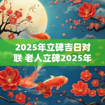 2025年立碑吉日对联 老人立碑2025年吉日