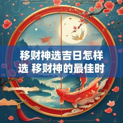 移财神选吉日怎样选 移财神的最佳时间