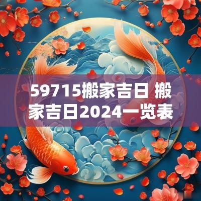 59715搬家吉日 搬家吉日2025一览表