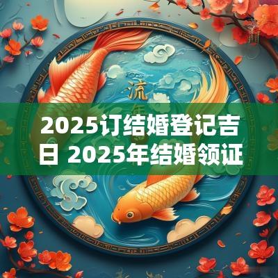 2025订结婚登记吉日 2025年结婚领证吉日