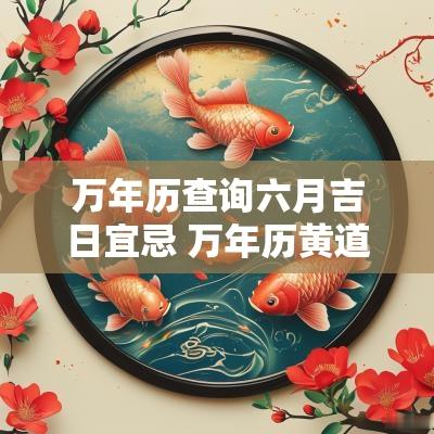 万年历查询六月吉日宜忌 万年历黄道吉日查询今日宜忌