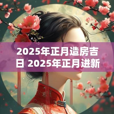 2025年正月造房吉日 2025年正月进新房黄道吉日