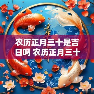 农历正月三十是吉日吗 农历正月三十是黄道吉日吗
