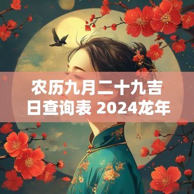 农历九月二十九吉日查询表 2025蛇年农历九月二十九是吉日吗