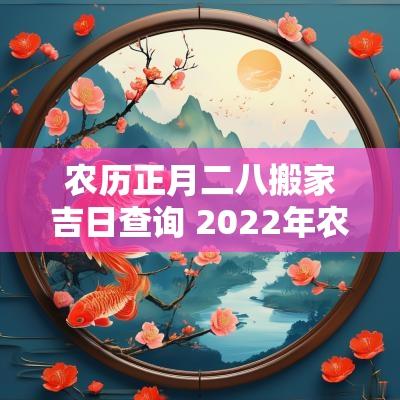 农历正月二八搬家吉日查询 2025年农历正月搬家吉日大全