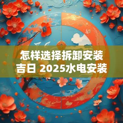 怎样选择拆卸安装吉日 2025水电安装吉日
