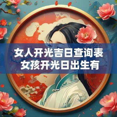 女人开光吉日查询表 女孩开光日出生有什么说法