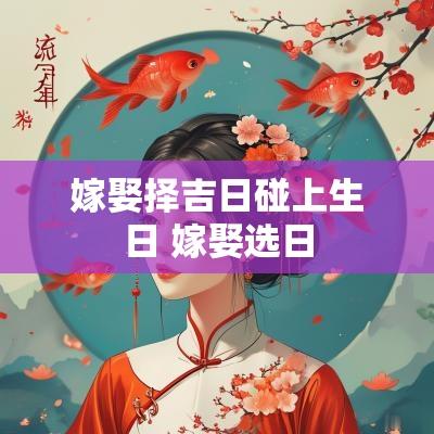 嫁娶择吉日碰上生日 嫁娶选日