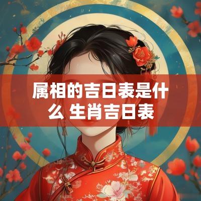 属相的吉日表是什么 生肖吉日表