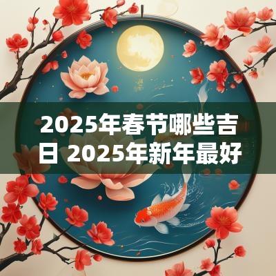 2025年春节哪些吉日 2025年新年最好的吉日