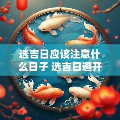 选吉日应该注意什么日子 选吉日避开哪些日子最好