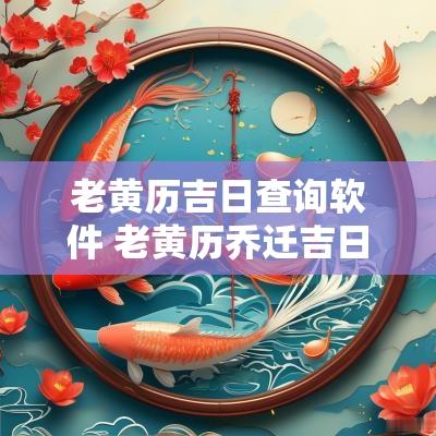 老黄历吉日查询软件 老黄历乔迁吉日查询
