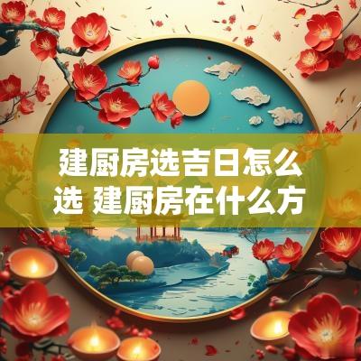 建厨房选吉日怎么选 建厨房在什么方位才合风水