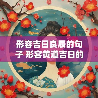形容吉日良辰的句子 形容黄道吉日的句子
