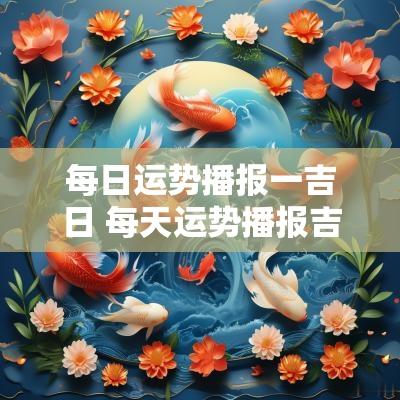 每日运势播报一吉日 每天运势播报吉祥日历