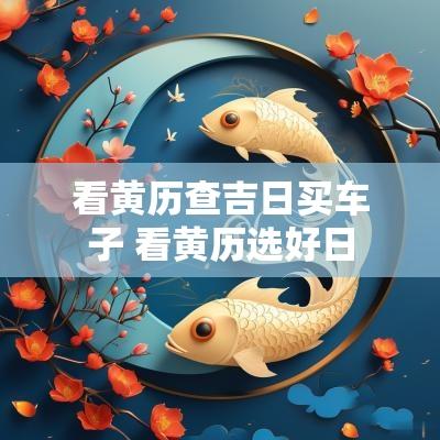 看黄历查吉日买车子 看黄历选好日