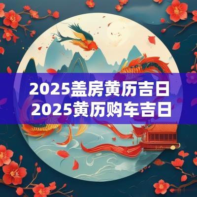 2025盖房黄历吉日 2025黄历购车吉日