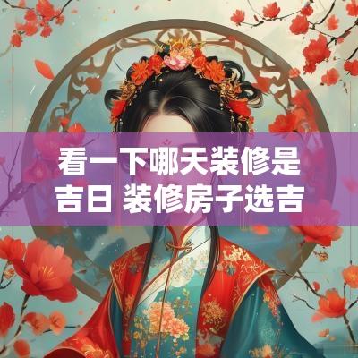看一下哪天装修是吉日 装修房子选吉日哪天好
