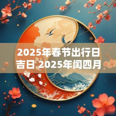 2025年春节出行日吉日 2025年闰四月出行吉日