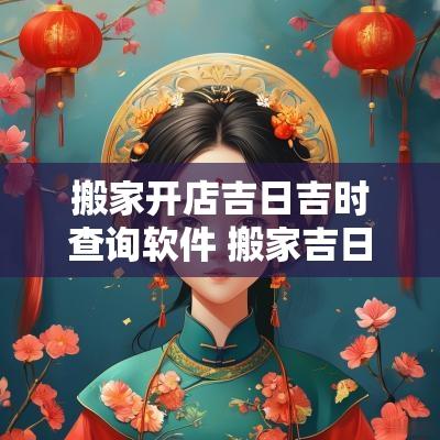 搬家开店吉日吉时查询软件 搬家吉日查询免费软件