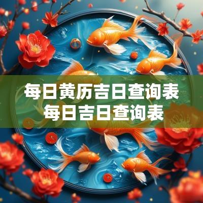 每日黄历吉日查询表 每日吉日查询表