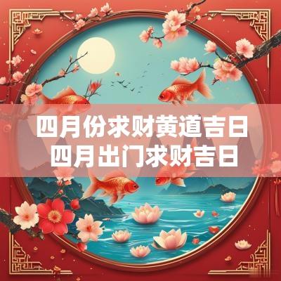 四月份求财黄道吉日 四月出门求财吉日