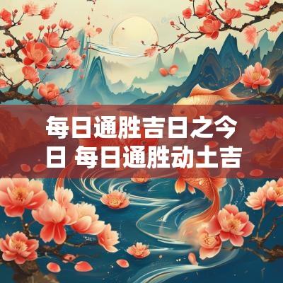 每日通胜吉日之今日 每日通胜动土吉日查询