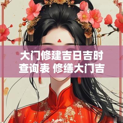 大门修建吉日吉时查询表 修缮大门吉日吉时最佳时间