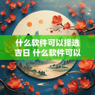什么软件可以择选吉日 什么软件可以选择吉日